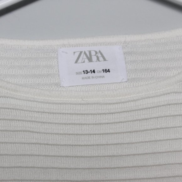 NWOT Zara White Ribbed Sweater - Picture 5 of 7